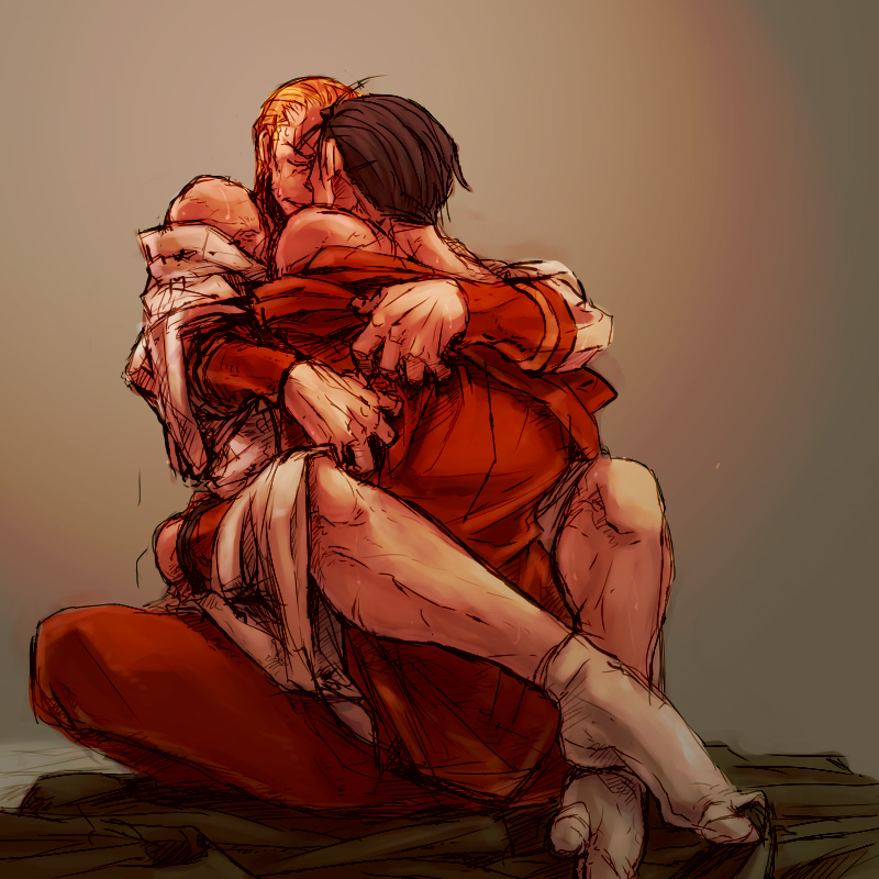 itkz, geese howard, m. bison, snk, the king of fighters, bara, male focus, yaoi