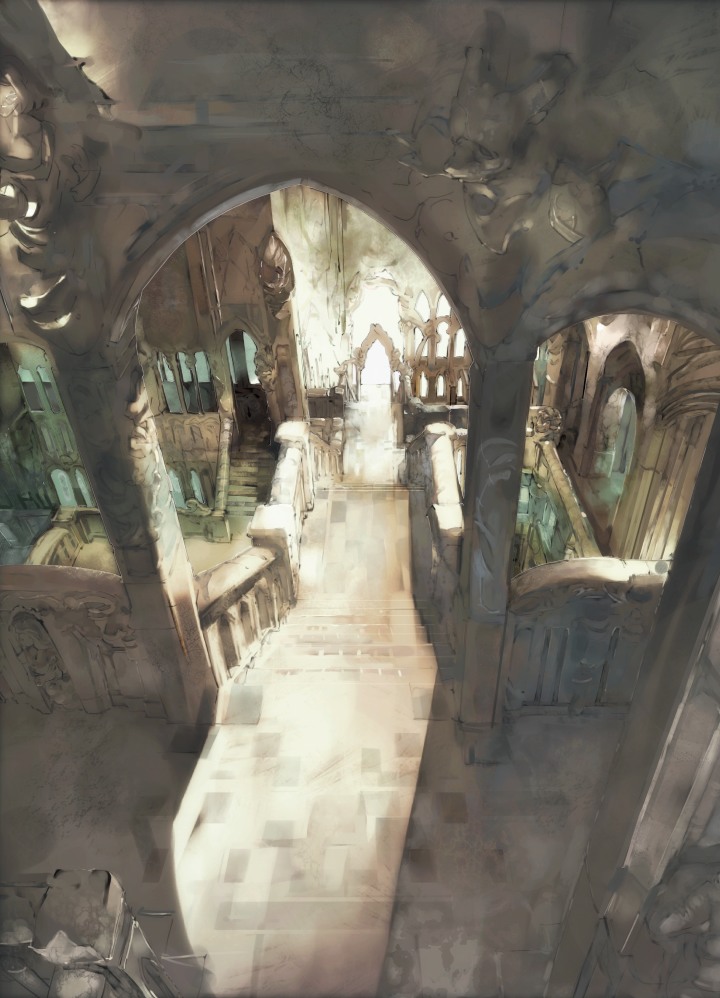 salada, original, tagme, building, gargoyle, indoors, scenery, stairs