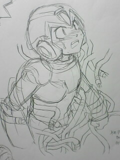 x (mega man), capcom, mega man (series), mega man x (series), lowres, non-web source, 1boy, blush, cable, greyscale, helmet, male focus, monochrome, qvga, rape, robot, sketch, solo, tears, tentaclejob, tentacles, tentacles on male, undressing