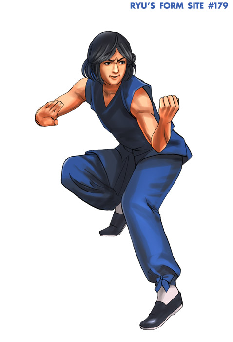 ryu (ryu's form site), jackie chan, real life, 1boy, black hair, fighting stance, male focus, solo