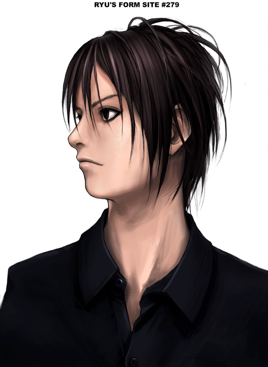 ryu (ryu's form site), tagme, 1boy, black eyes, black hair, male focus, solo