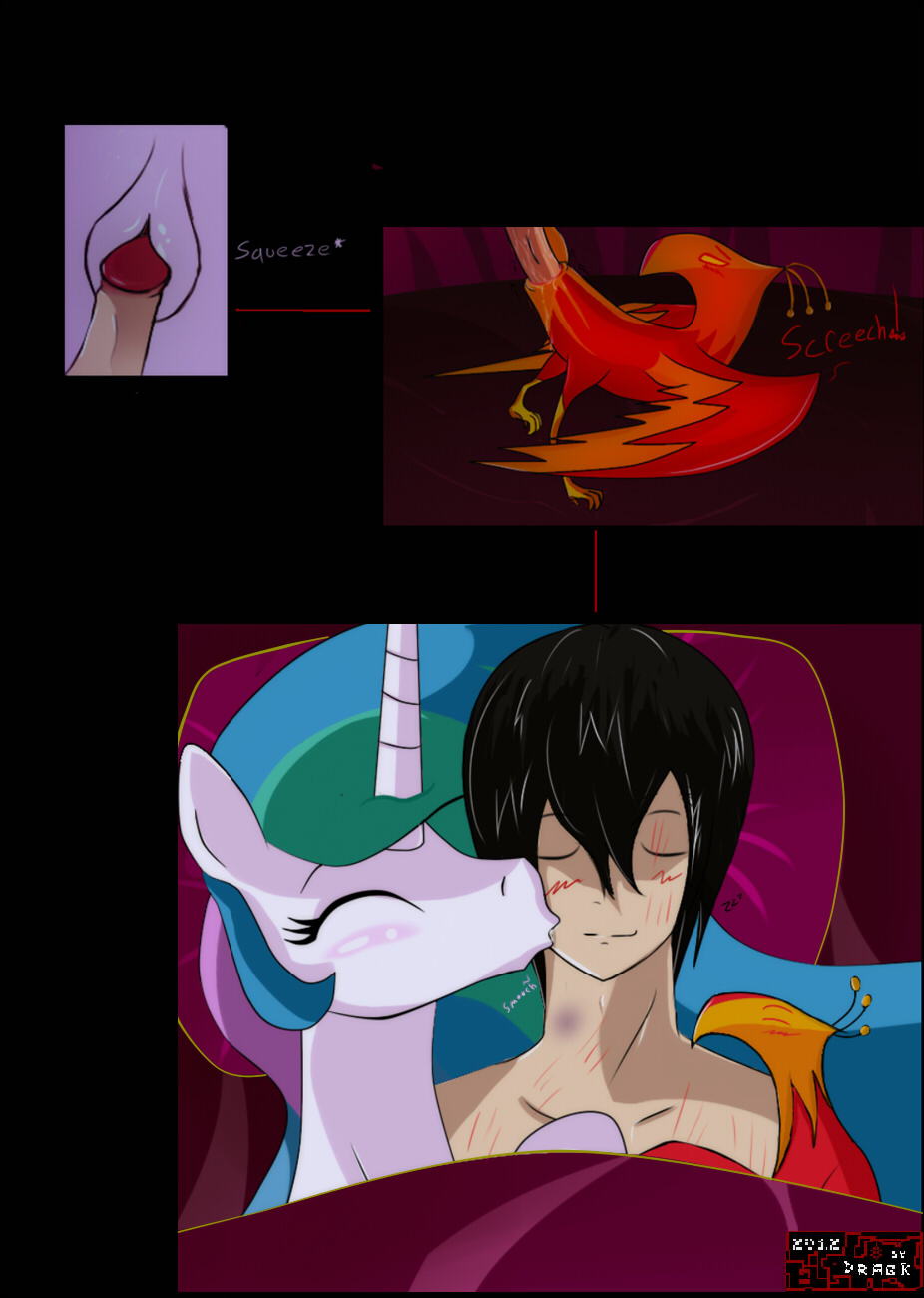 Rule34 – If it exists, there is porn of it / dragk, original character, princess celestia (mlp) / 332050