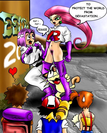 Rule34 – If it exists, there is porn of it / escoria, ash ketchum, brock, james (pokemon), jessie (pokemon), kasumi (pokemon), meowth, pikachu, team rocket / 332366