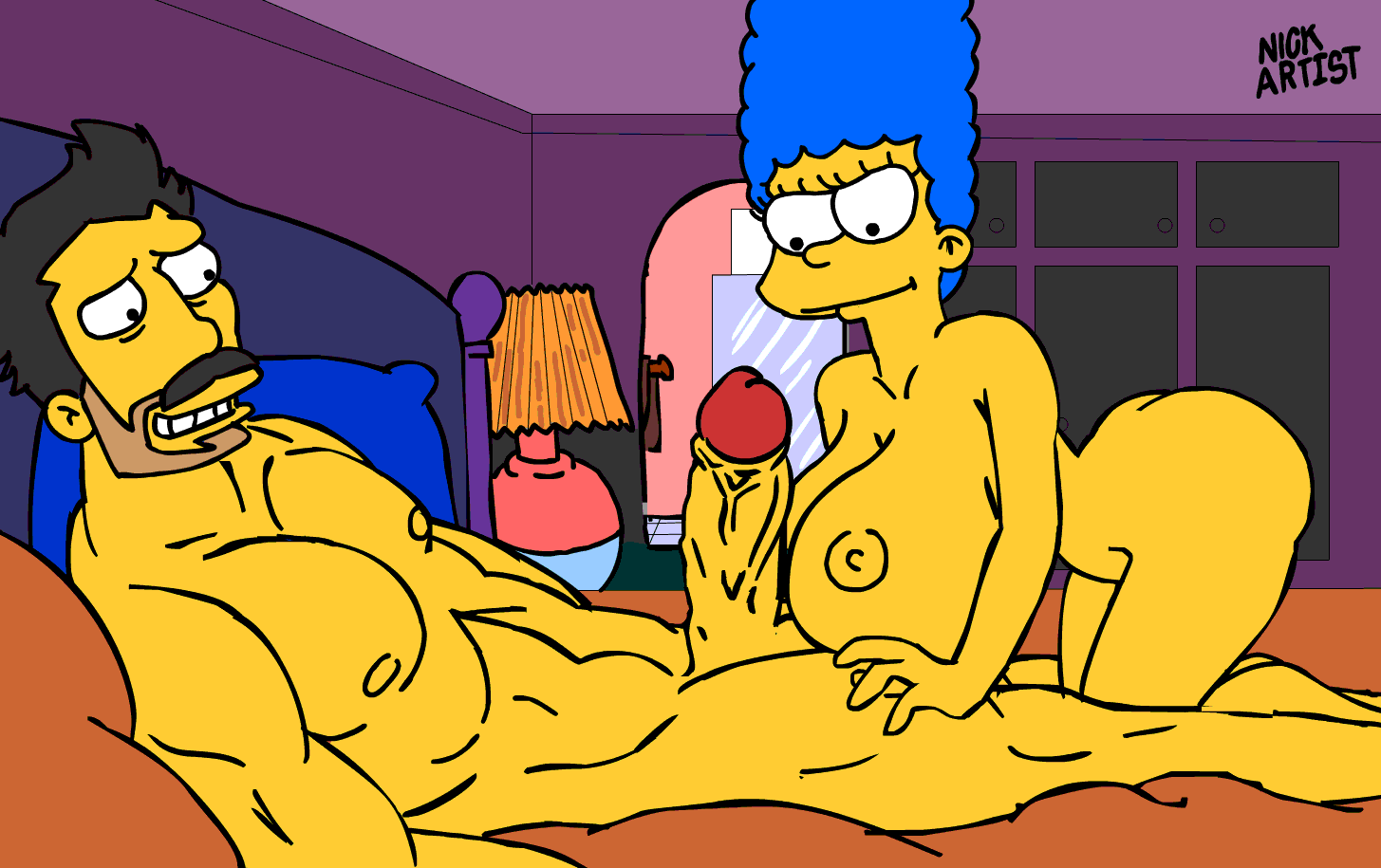 Rule34 – If it exists, there is porn of it / nickartist, darren (arabatos), marge simpson, original character / 332433