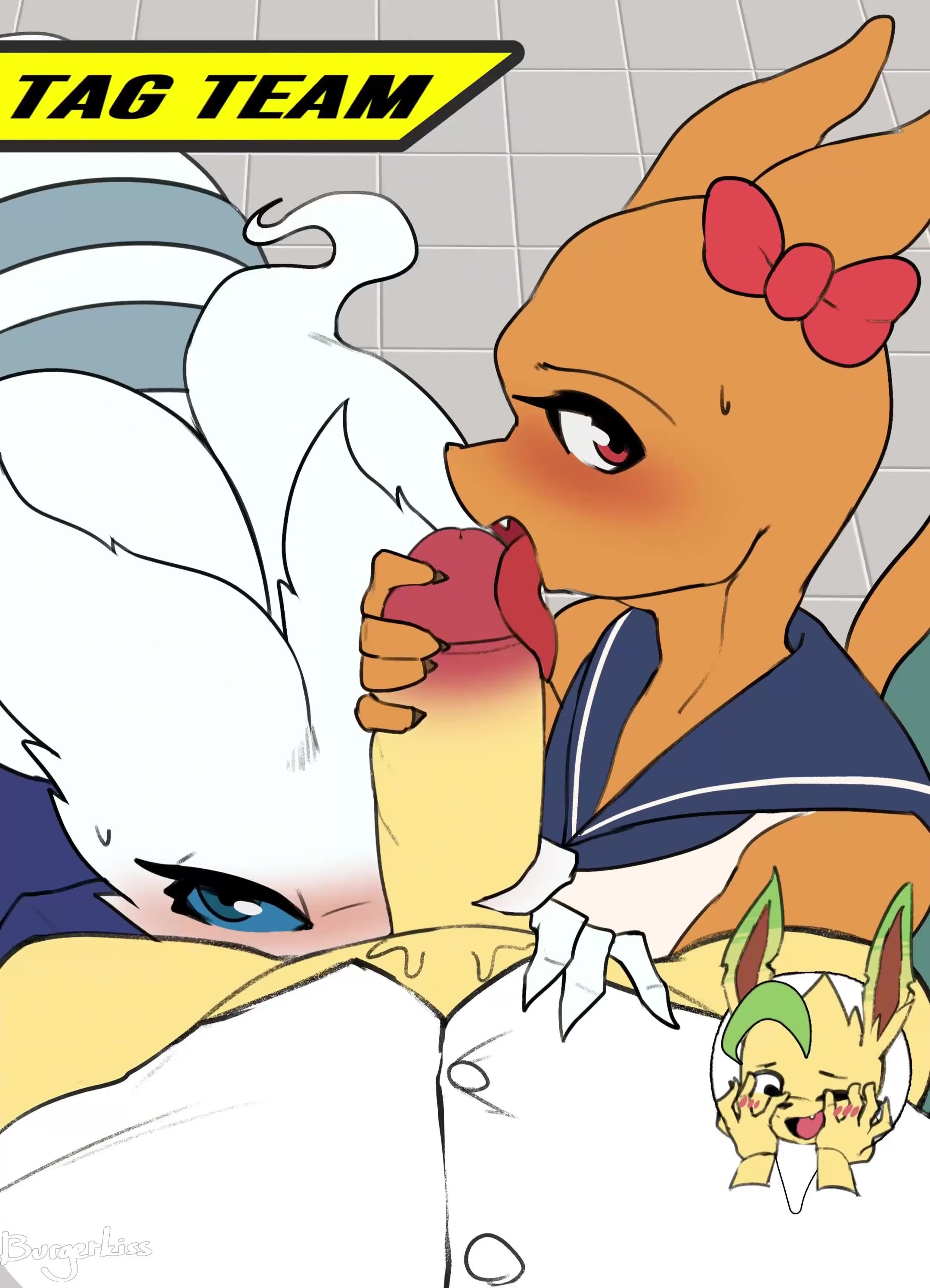 Rule34 – If it exists, there is porn of it / burgerkiss, charizard, leafeon, pokemon (species), reshiram / 8710915