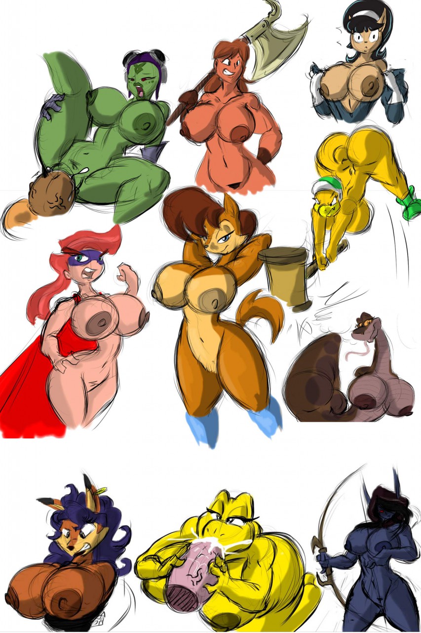 Rule34 – If it exists, there is porn of it / shinysteel, carmelita fox, hammer brothers, kaa, kitty katswell, koopa, mario, princess attea, sally acorn / 333711