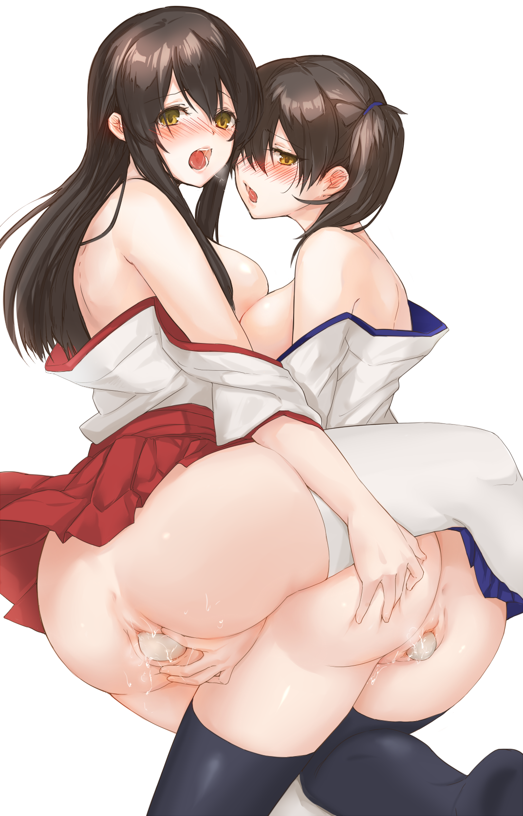 Rule34 – If it exists, there is porn of it / fukuroumori, akagi (kantai collection), kaga (kantai collection) / 337648