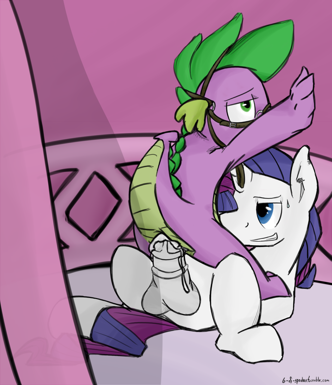 Rule34 – If it exists, there is porn of it / 6-of-spades, rarity (mlp), spike (mlp) / 337955