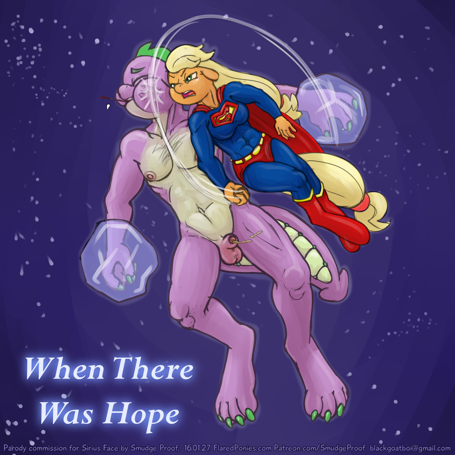 Rule34 – If it exists, there is porn of it / smudge proof, applejack (mlp), spike (mlp), superman / 338583