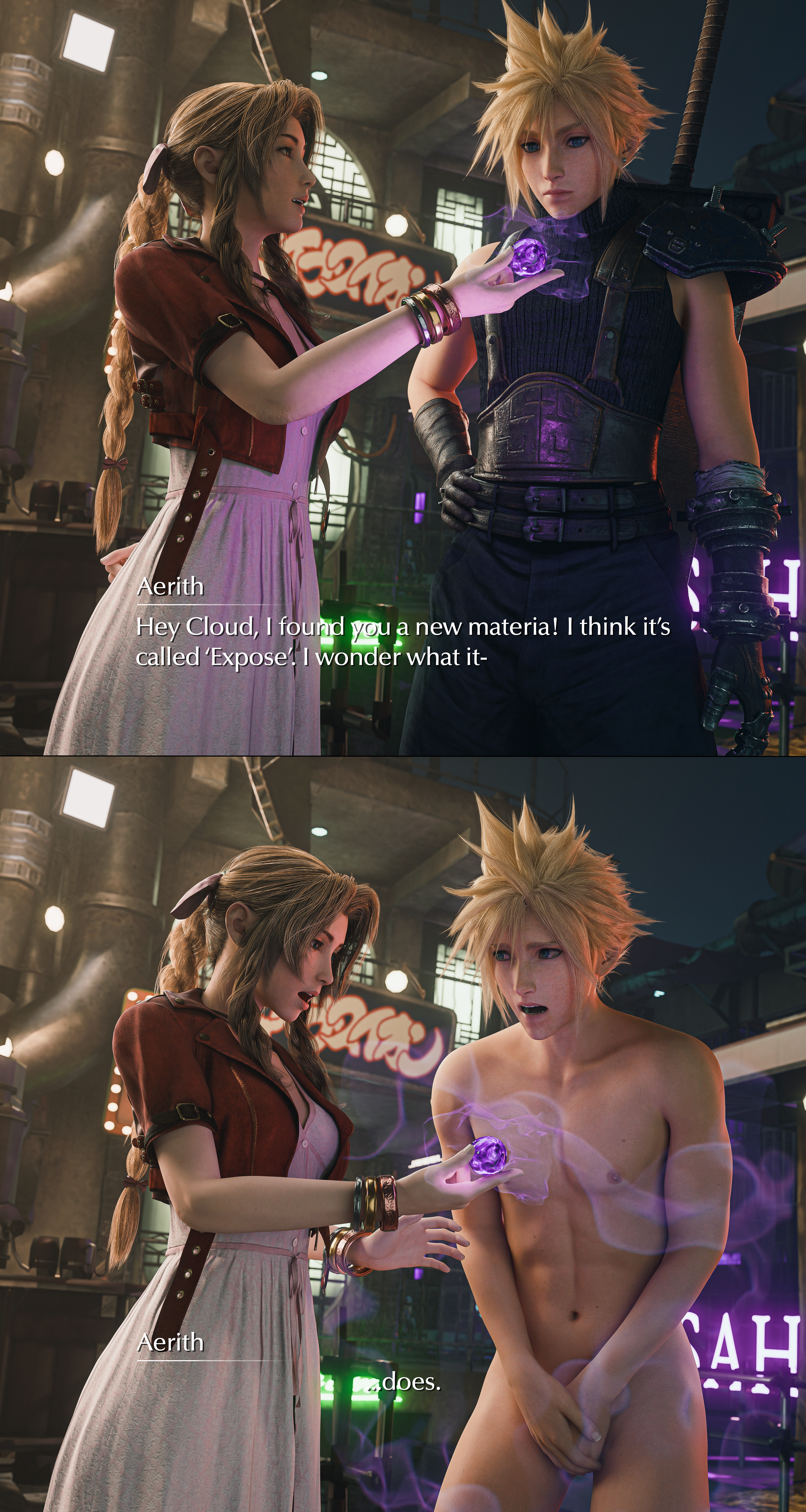 Rule34 – If it exists, there is porn of it / aerith gainsborough, cloud strife / 8712757