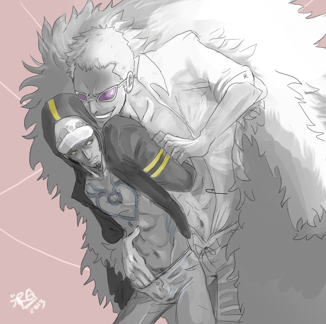 Rule34 – If it exists, there is porn of it / donquixote doflamingo, trafalgar law / 342588