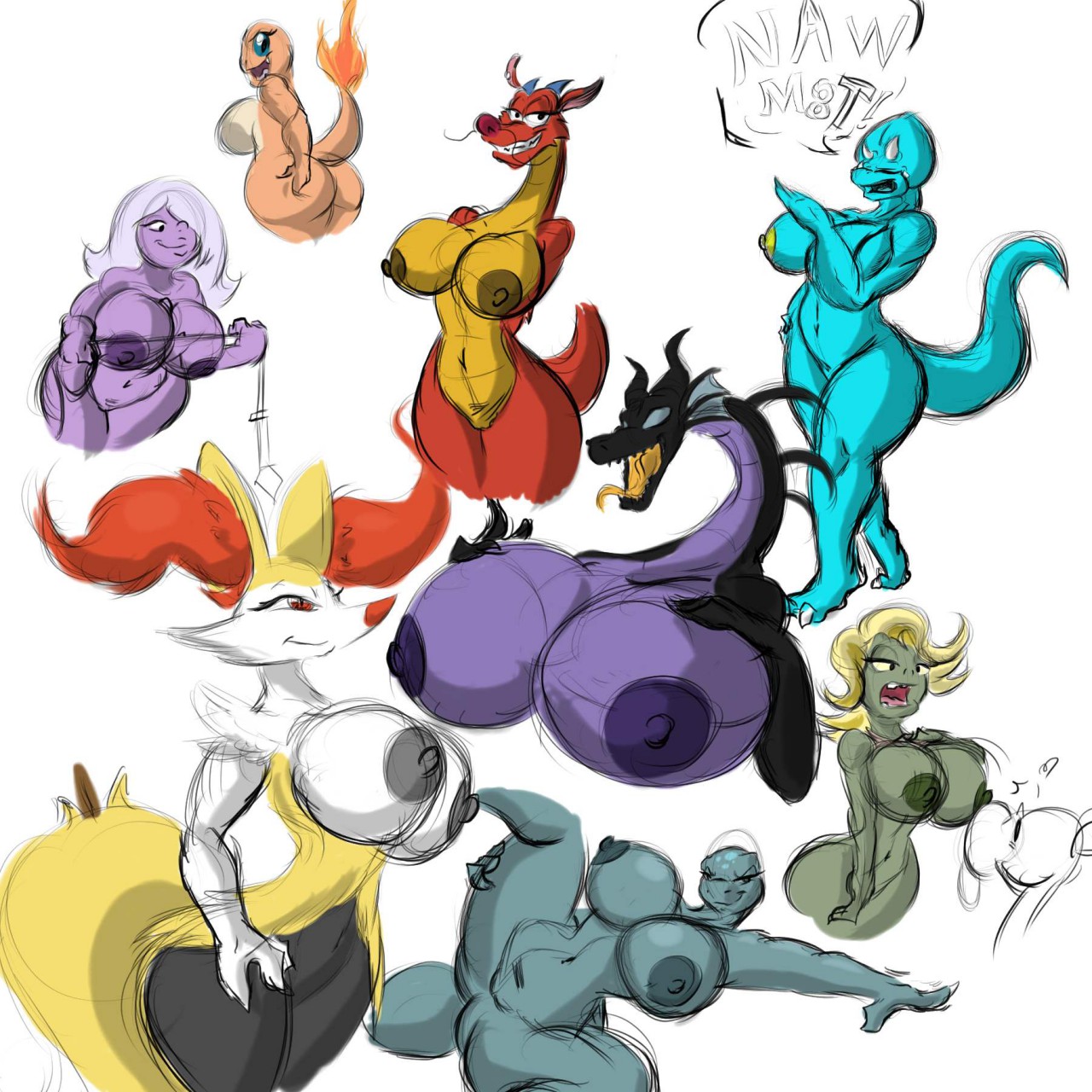 Rule34 – If it exists, there is porn of it / shinysteel, amethyst (steven universe), braixen, charmander, mushu / 343181