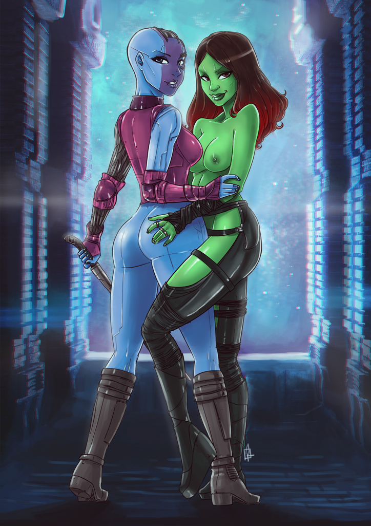 Rule34 – If it exists, there is porn of it / artz, gamora, nebula (marvel) / 347811