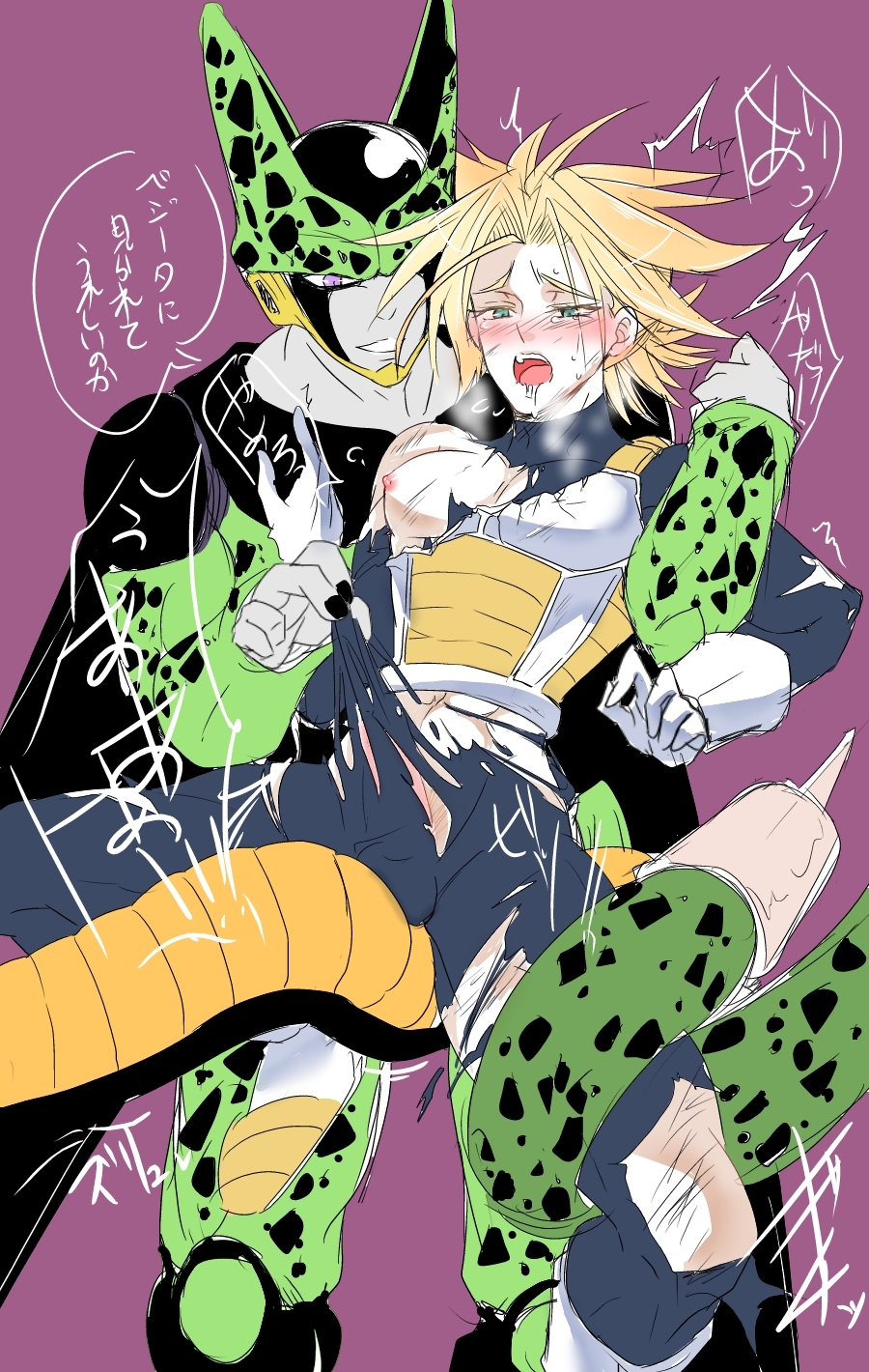 Rule34 – If it exists, there is porn of it / cell (dragon ball), trunks briefs / 349175