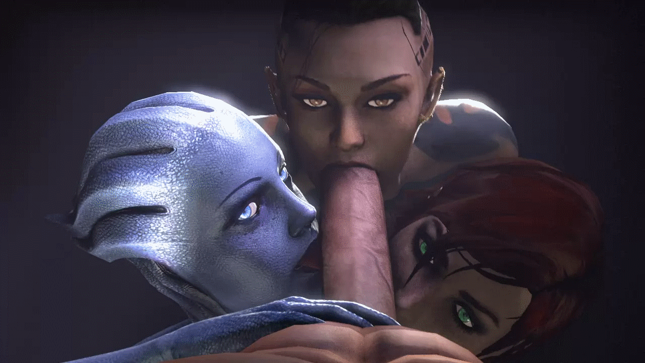 Rule34 – If it exists, there is porn of it / nikususfm, commander shepard, femshep, jack, liara t'soni / 349425