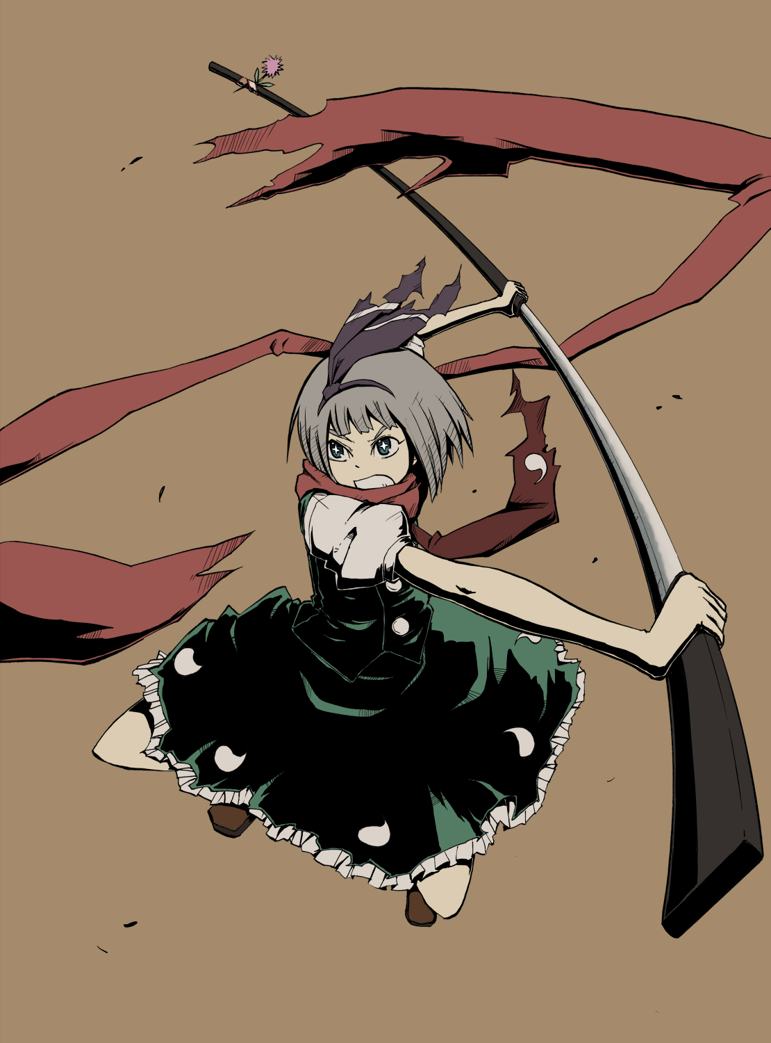karu (ishiken), konpaku youmu, touhou, silver hair, highres, + +, 1girl, blue eyes, female focus, hairband, sheath, short hair, solo, sword, unsheathing, weapon