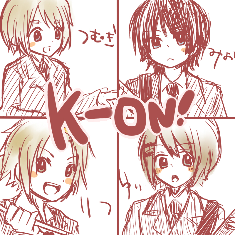 akiyama mio, hirasawa yui, kotobuki tsumugi, tainaka ritsu, k-on!, gender request, 00s, genderswap, male focus