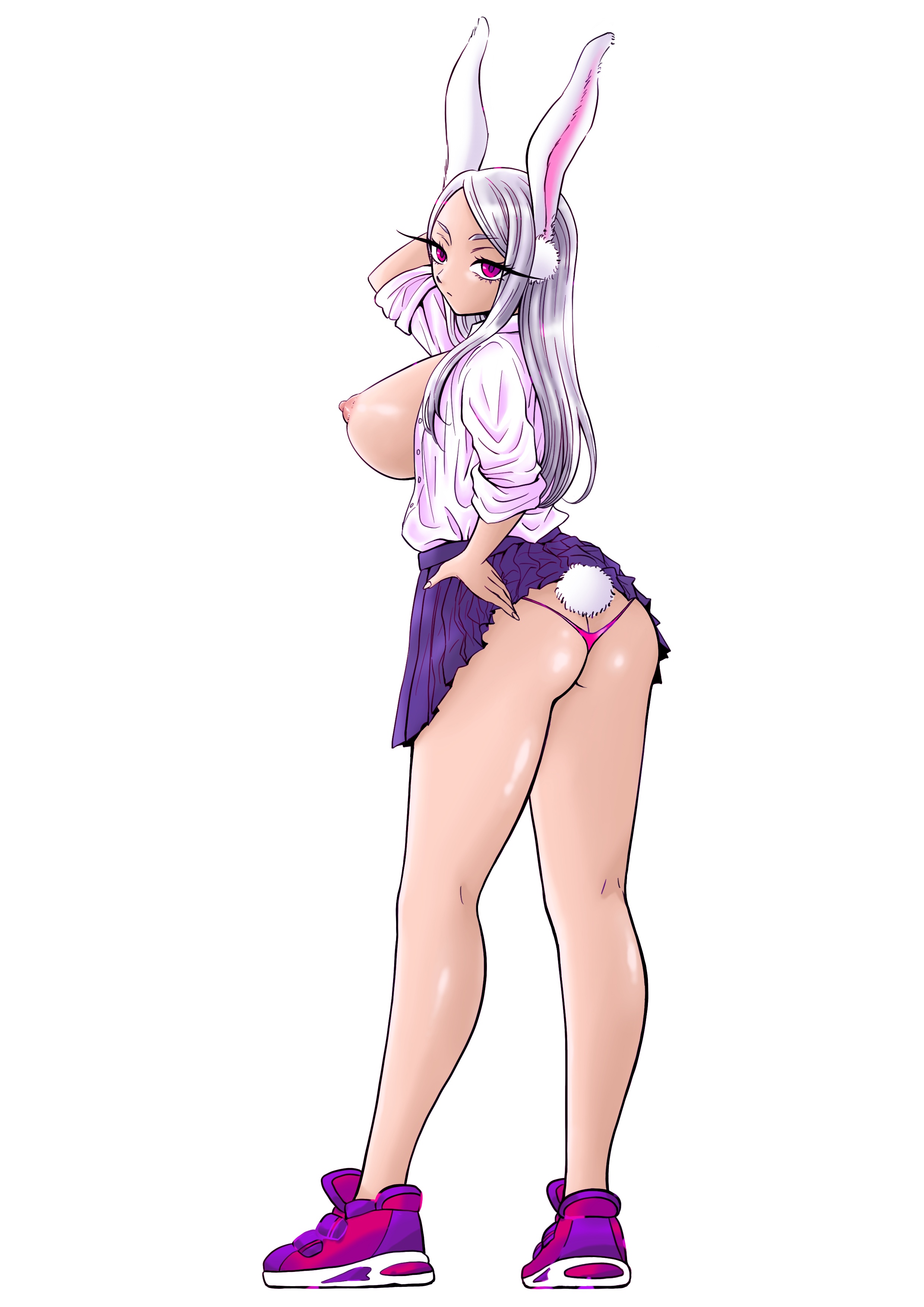 mirko, boku no hero academia, 1girl, ass, breasts, dark-skinned female, dark skin, large breasts, panties, underwear