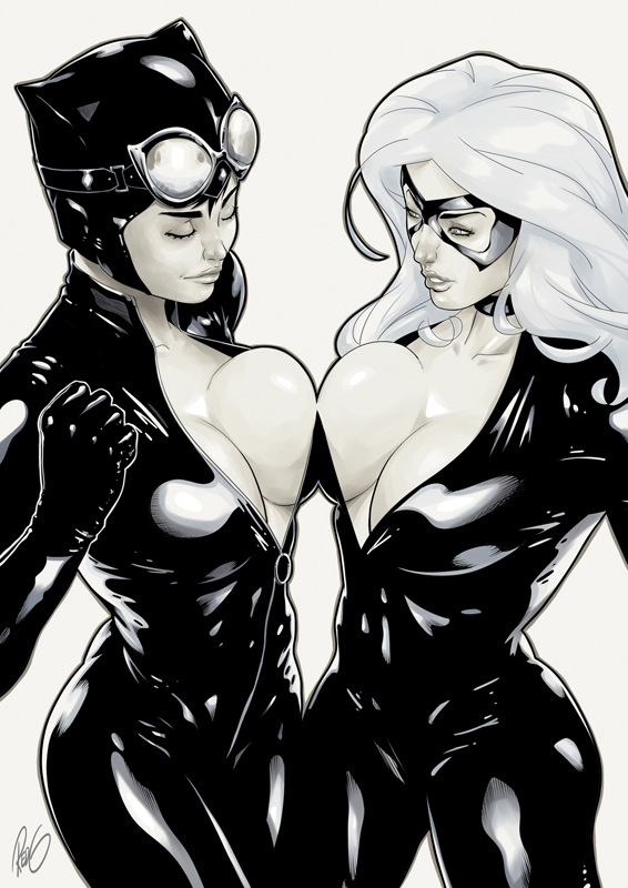 Rule34 – If it exists, there is porn of it / redgvicente, black cat, catwoman, felicia hardy, selina kyle / 354809