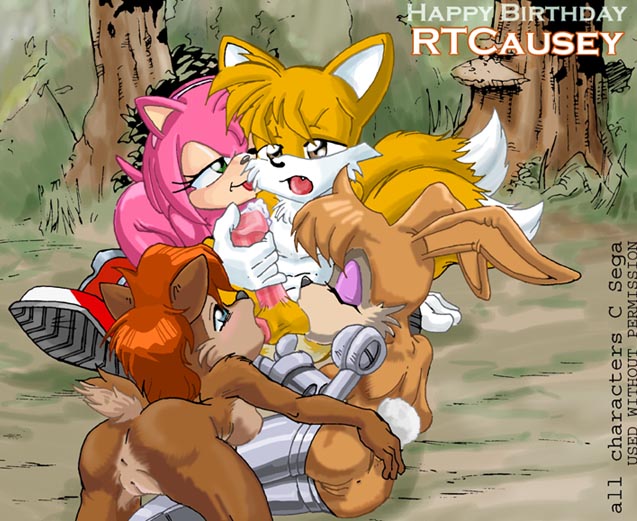 Rule34 – If it exists, there is porn of it / kandlin, amy rose, bunnie rabbot, sally acorn, tails / 354831