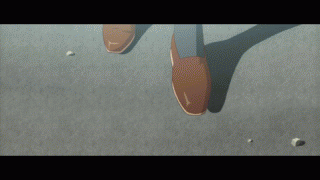 hanekawa tsubasa, bakemonogatari, monogatari (series), animated, animated gif, lowres, 00s, 1girl, bow, bow panties, clothes lift, female focus, glasses, letterboxed, loafers, looking at viewer, navel, outdoors, panties, school uniform, shoes, short hair, skirt, skirt lift, solo, standing, underwear, wind, wind lift