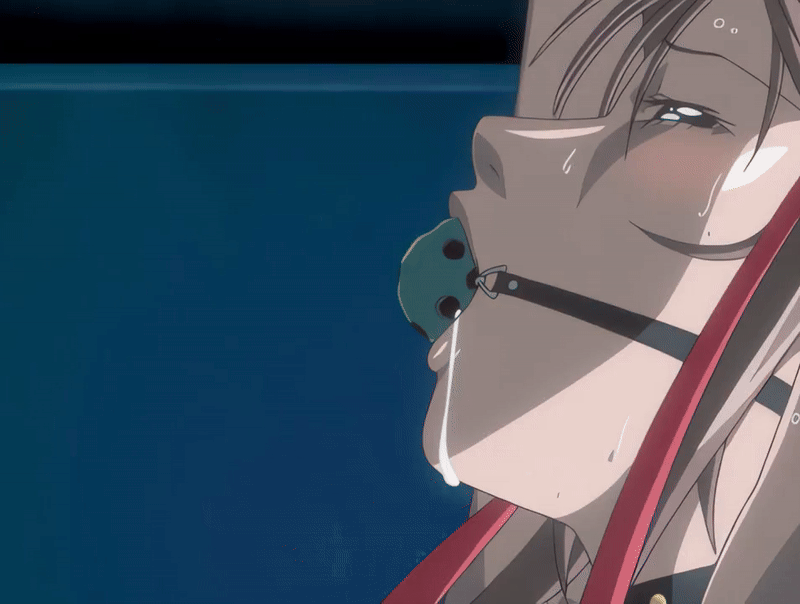 imari kurumi, toudou yuki, bible black, bible black new testament, shin bible black, animated, animated gif, tagme, 00s, 1futa, 1girl, 2006, ball gag, bdsm, blush, bondage, bound, brown hair, cloak, corruption, drooling, forced, futa with female, futanari, gag, gagged, hair ribbon, harness, heavy breathing, ibbon, implied sex, kiss, long hair, looking at another, multiple girls, one-piece tan, ponytail, ribbon, saliva, shiny skin, slave, suspension, sweat, tan, tanline, twintails, uncensored