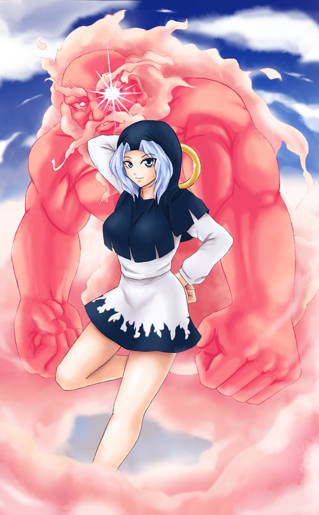 kin'iro sakana-kan, kumoi ichirin, unzan, touhou, tagme, blue eyes, hood