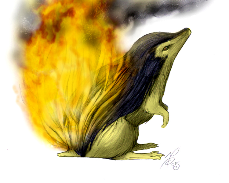 cyndaquil, nintendo, pokemon, animal, fire, gen 2 pokemon, no humans, pokemon (creature), realistic