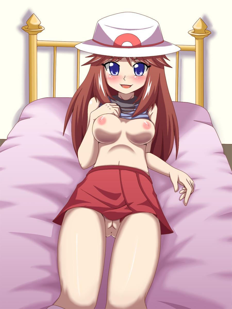 pokemon, blue (pokemon), highres, blush, breasts, pussy, smile, uncensored