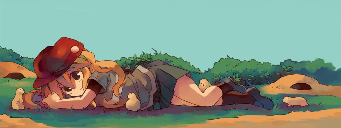 shatiko, original, tagme, hat, lying, skirt, socks, solo