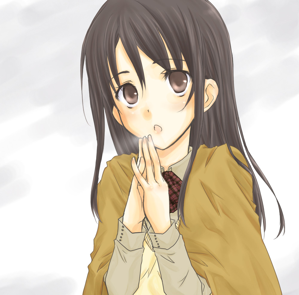 seri natsume, original, tagme, brown eyes, brown hair, long hair, solo