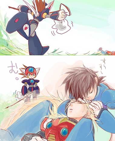 capcom, mega man (series), lowres, tagme, 3boys, hand on another's head, male focus, multiple boys