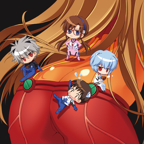 carnelian, ayanami rei, ikari shinji, makinami mari illustrious, nagisa kaworu, souryuu asuka langley, neon genesis evangelion, rebuild of evangelion, bad id, bad pixiv id, lowres, 00s, 2boys, 3girls, ass, blue eyes, blue hair, blush, bodysuit, brown hair, butt crack, chibi, glasses, grey hair, interface headset (evangelion), long hair, mecha pilot suit, multiple boys, multiple girls, plugsuit (evangelion), red eyes, short hair, test plugsuit (evangelion), twintails, | |