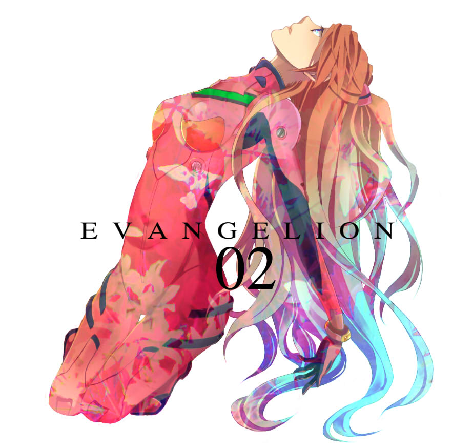 macco, souryuu asuka langley, neon genesis evangelion, bad id, bad pixiv id, blue eyes, long hair, mecha pilot suit, orange hair, plugsuit (evangelion), red hair, solo