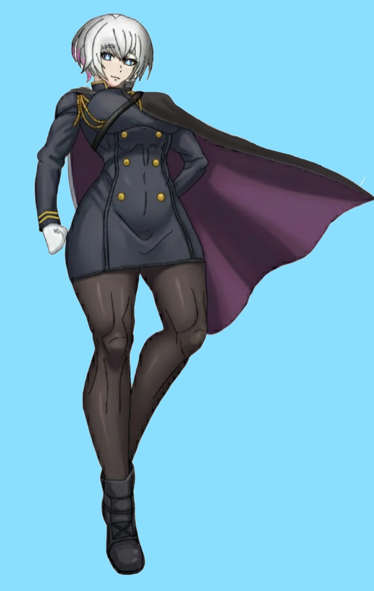 liliweiss (nikke), rapture queen (nikke), goddess of victory: nikke, artist request, highres, non-web source, source request, tagme, 1girl, black pantyhose, pantyhose, solo