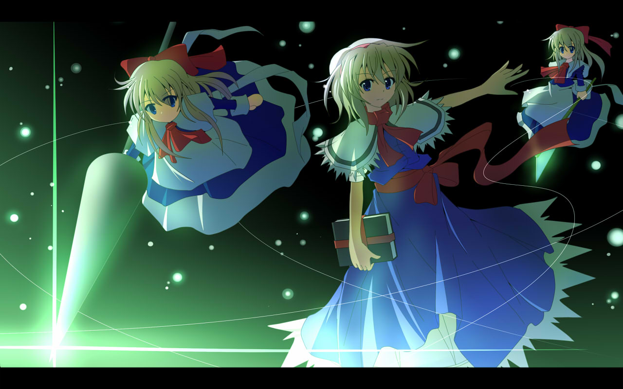 deta-mxproject, dhand, alice margatroid, hourai doll, shanghai doll, touhou, bad id, bad pixiv id, 1girl, blonde hair, blue eyes, book, doll, female focus, solo