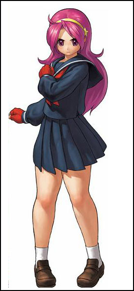 asamiya athena, snk, the king of fighters, the king of fighters xii, long hair, purple hair, school uniform