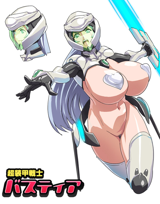 usatarou, silver hair, 1girl, breasts, curvy, female focus, heart, heart pasties, huge breasts, long hair, mask, no panties, pasties, simple background, solo, sword, thighhighs, weapon, white background, wide hips