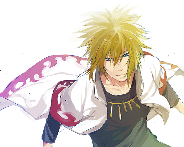 i (kaiyou), namikaze minato, naruto (classic), naruto (series), 1boy, blonde hair, jewelry, male focus, necklace, short hair, solo