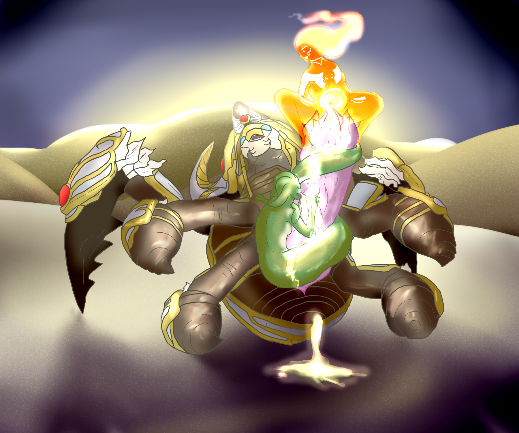 Rule34 – If it exists, there is porn of it / olethros, khepri, medusa, sol / 382458