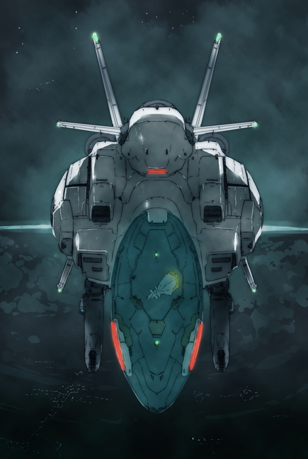 hamushima, r-9a arrowhead, irem, r-type, bouquet, flower, night, no humans, ship, sky, spacecraft, starfighter, watercraft