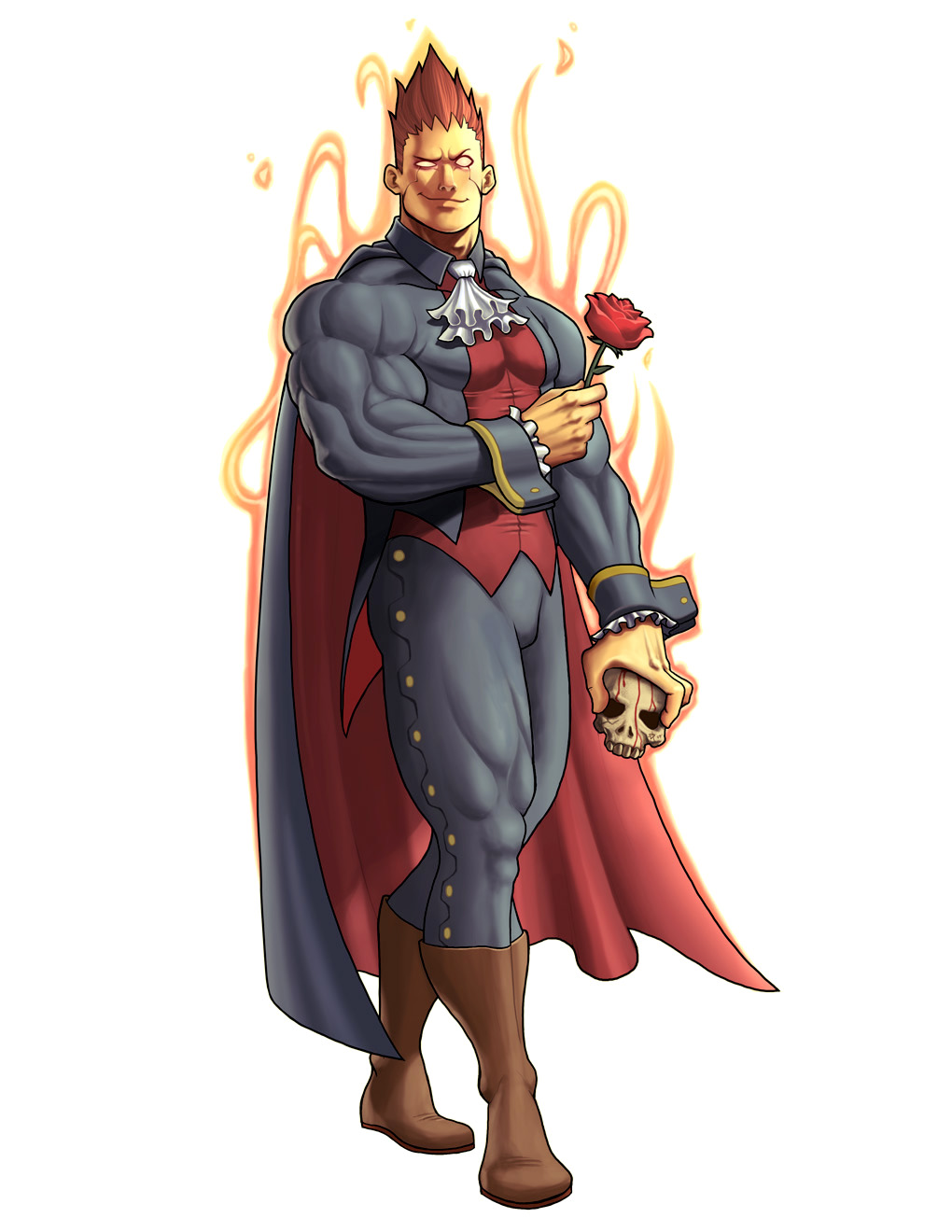 bliss, demitri maximoff, capcom, darkstalkers, highres, flower, rose, vampire