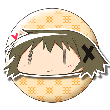 misagi nagu, yuno (hidamari sketch), hidamari sketch, head, lowres, 00s, 1girl, brown hair, female focus, hair ornament, hairclip, heart, solo, wide face, | |