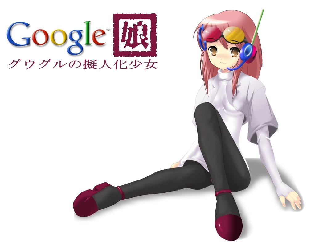chii chang, google-tan, google, translation request, 1girl, brown eyes, female focus, flat chest, full body, goggles, happy, heterochromatic eyewear, layered sleeves, long sleeves, panties, panties under pantyhose, pantyhose, pink hair, purple shoes, red-tinted eyewear, red hair, shoes, short over long sleeves, short sleeves, sitting, solo, split mouth, tinted eyewear, underwear, yellow-tinted eyewear