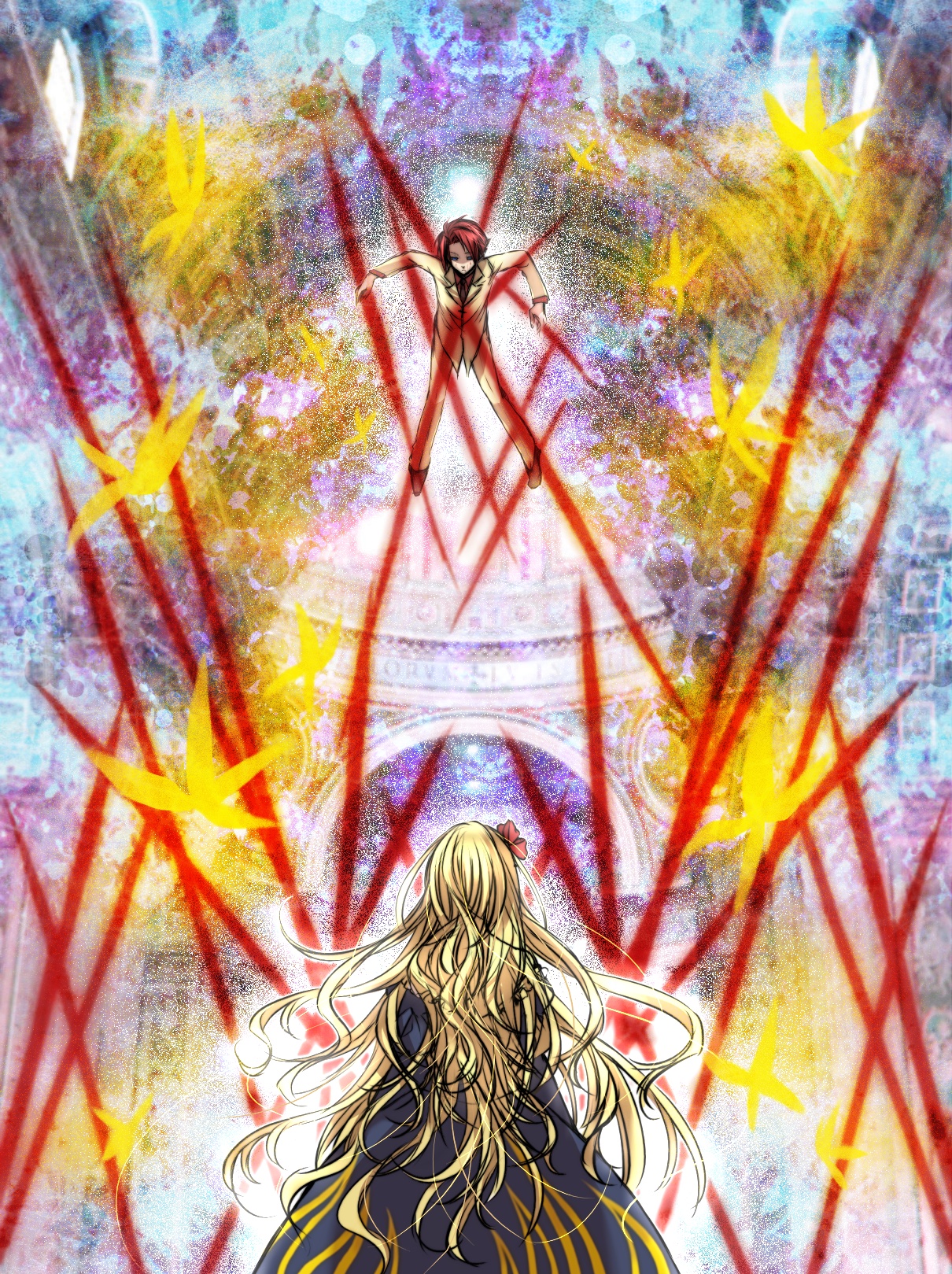 ria (cantarella), beatrice (umineko), ushiromiya battler, umineko no naku koro ni, bad id, bad pixiv id, highres, 00s, blood, bug, butterfly