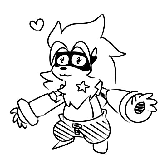 wolvermon, digimon, chibi, daily wolvermon, digimon (creature), heart, mask, smile, star (symbol)