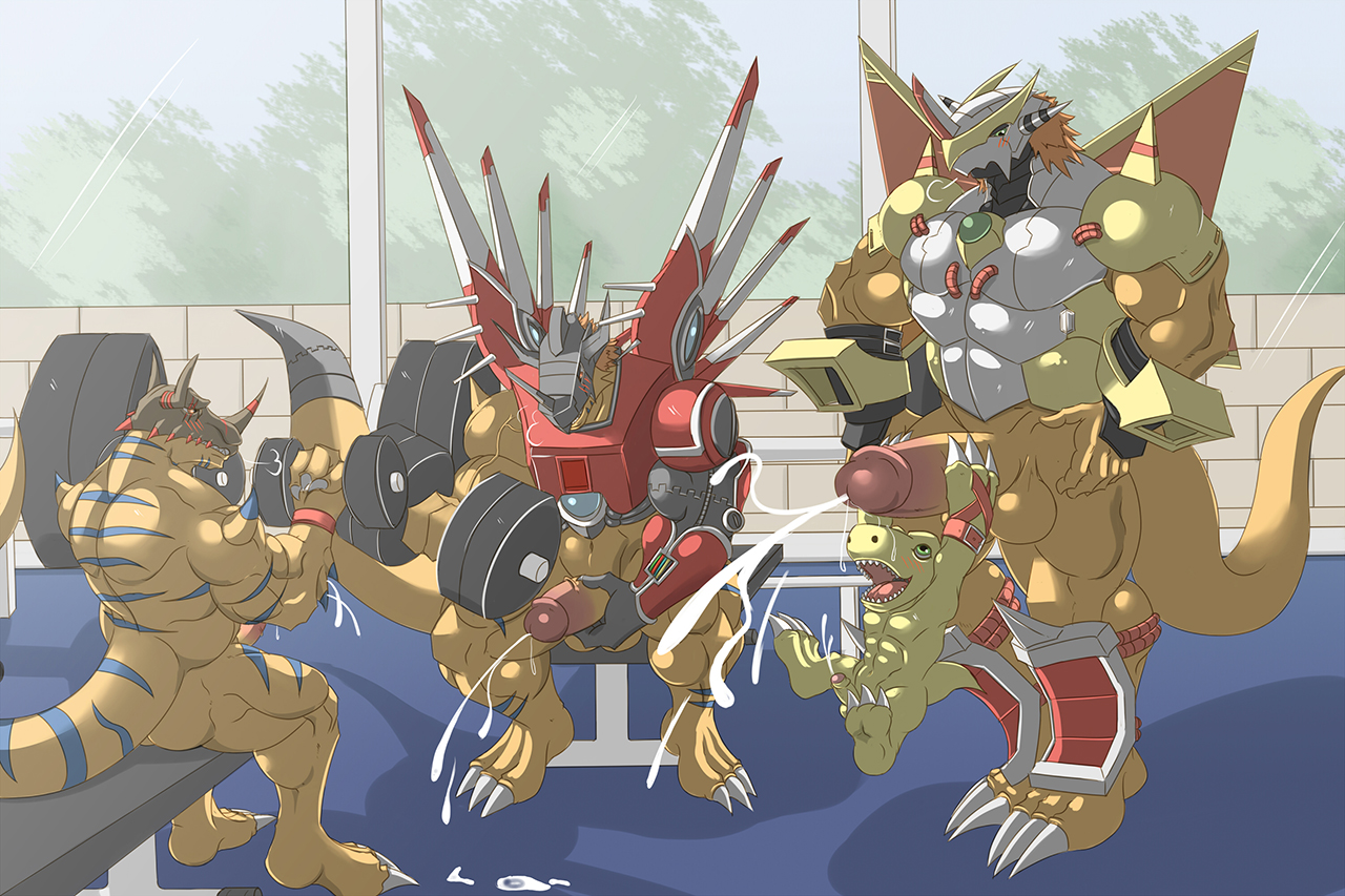 Rule34 – If it exists, there is porn of it / agumon, geogreymon, risegreymon, rizegreymon, victorygreymon / 408896