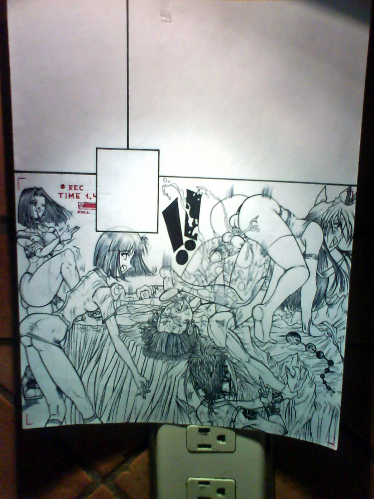 sneaksmile, original, highres, anal, boy rape, cum, cum on self, ejaculating while penetrated, femdom, forced, four on one, group sex, hetero, holding another's wrist, humiliation, monochrome, pegging, penis, rape, recording, sex, sex toy, strap-on, tied penis, uncensored