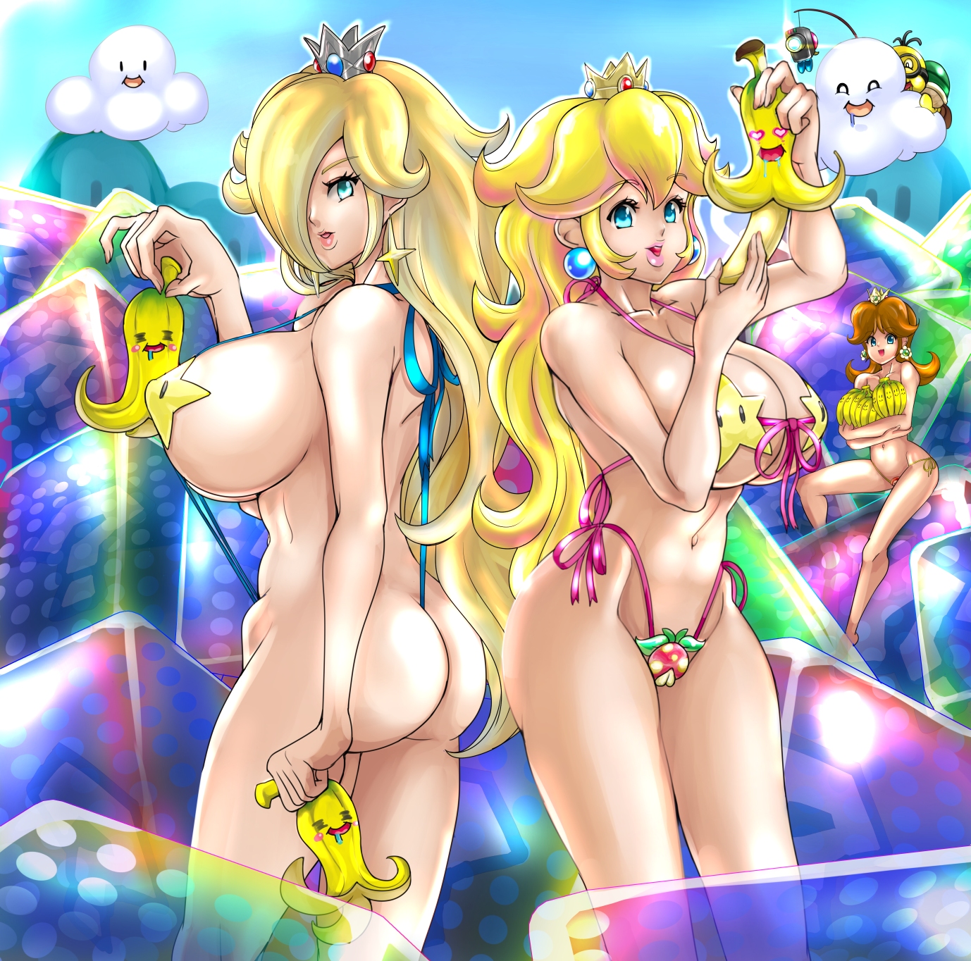 Rule34 – If it exists, there is porn of it / nekomatag, princess daisy, princess peach, princess rosalina / 409916