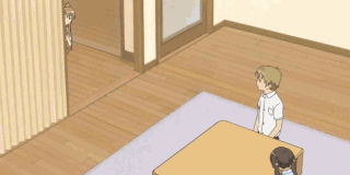 fujioka (minami-ke), minami chiaki, minami kana, minami-ke, animated, animated gif, lowres, 00s, 1boy, 2girls, ahoge, brown eyes, brown hair, multiple girls